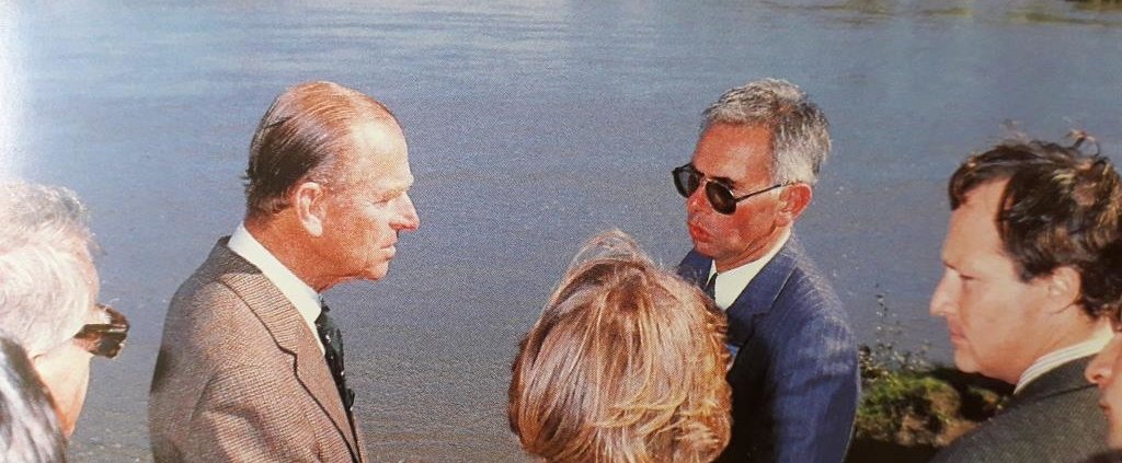 Photo du Prince Philip au Bec d'Allier en 1988